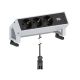 6. Bachmann DESK 2 3-way table socket, color: Inox