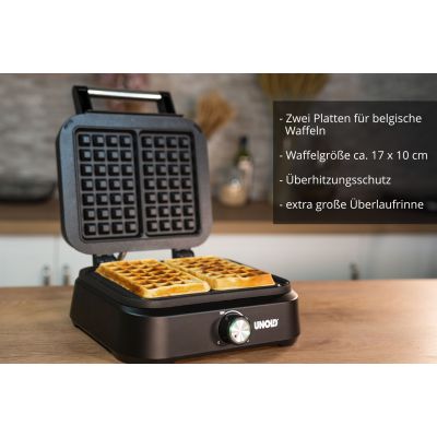 2. Unold 48275 2-Waffle Maker 1500W Black