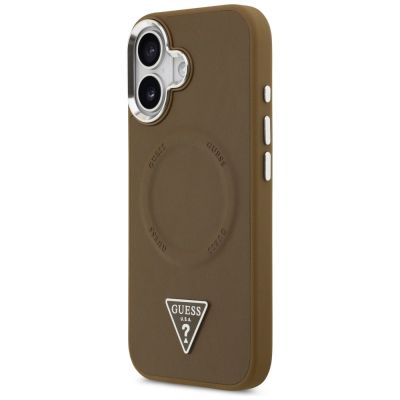 2. Guess Triangle Logo MagSafe case for iPhone 17 - brown