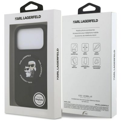 8. Karl Lagerfeld Silicone Karl&Choupette Ring MagSafe Case for iPhone 18 Pro Max / 17 Pro Max – black