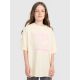 Oversized T-shirt with print for girls 4F 4FJRAW25TTSHF3197-12S