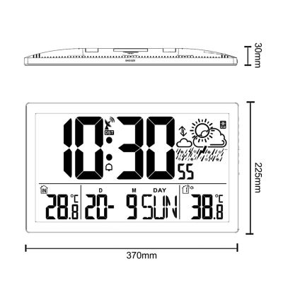 23. GREENBLUE LCD WALL CLOCK EXTRA LARGE, TEMPERATURE, DATE GB218