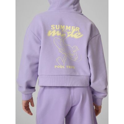 6. Girls' loose sweatshirt with hood 4F 4FJRSS26TSWSF2936-52S