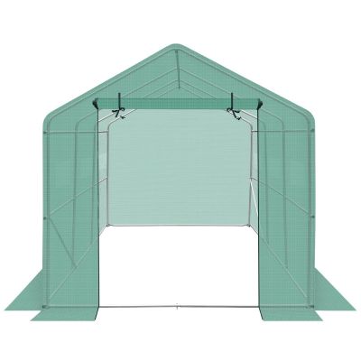 46. GREENHOUSE GARDEN TUNNEL 200x350x200CM PE GREEN STEEL STRUCTURE