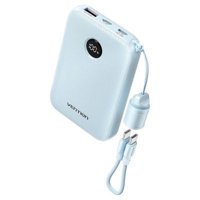 2. Vention Powerbank 10000mAh 2 x USB-C 1x USB-A with display 22.5W blue