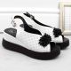 6. Leather wedge sandals with beads Filippo W PAW529B white