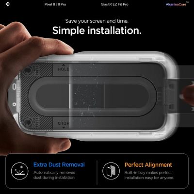 10. Spigen Glas.tR EZ Fit Pro 2-Pack Tempered Glass Screen Protector for Google Pixel 11 / 11 Pro