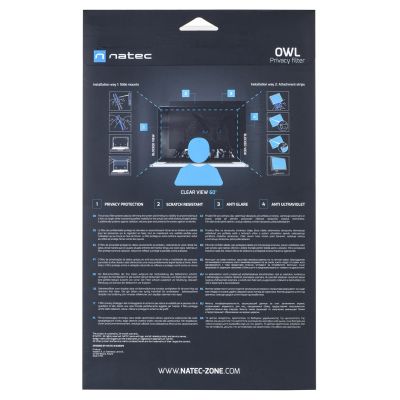 10. NATEC PRIVATIZATION FILTER OWL 27" 16:9 NFP-2118