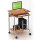 TECHLY SMALL COMPUTER DESK 600X450 ON WHEELS