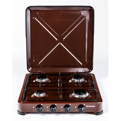 3. Ravanson K-04BR 4-burner adjustable gas stove (brown)