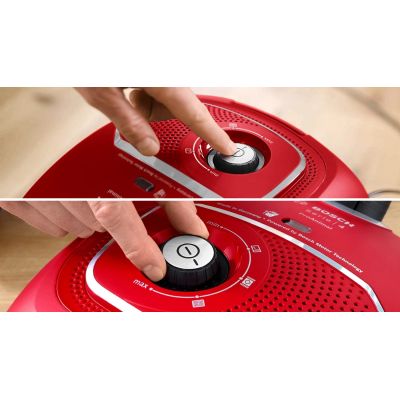 12. Bosch Serie 4 BGB41PET1 bagged vacuum cleaner red