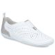 Women's leather openwork slip-on shoes, white Rieker 43663-80