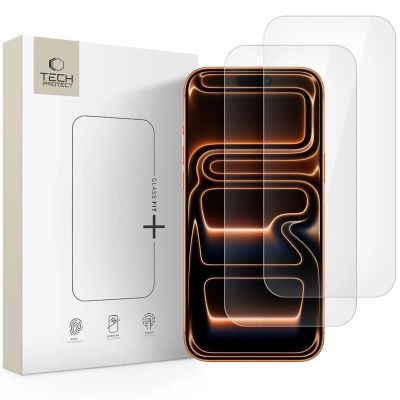 Tech-Protect Glass Fit+ 2-pack tempered glass for iPhone 16 Pro / 17 / 17 Pro - transparent