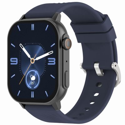 4. GRAVITY GT15-12 Women's Smartwatch Navy Blue Silicone Strap + Black Bracelet