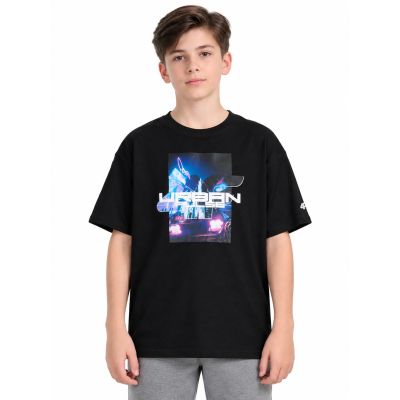 3. Boy's printed T-shirt 4F 4FJWAW26TTSHM3516-20S