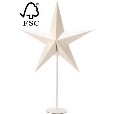 4. DECORATIVE ADVENT STAR LAMP STANDING LED 45CM WHITE