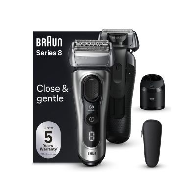 5. Braun Series 8 8567cc Foil Shaver Trimmer Black, Silver