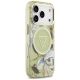 4. Guess IML Glitter Flowers Triangle MagSafe Case for iPhone 17 Pro Max - Green