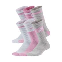 Nike Everyday Cush Crew Youth Socks White, Pink, Gray CK7302 905
