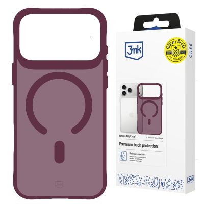 3mk Smoke MagCase case for iPhone 18 Pro / 17 Pro - burgundy