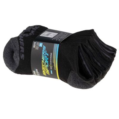4. Skechers 6pk No Show Socks S108264-BLK