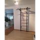 18. WOODEN AND METAL GYMNASTIC WALL BAR WITH BENCHK 221B