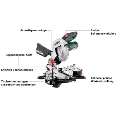 6. METABO 9167475 Miter saw KS 216 M/1350W /LASER 120 x 60mm (N)