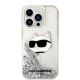3. Karl Lagerfeld KLHCP14LLNHCCS iPhone 14 Pro 6.1" silver/silver hardcase Glitter Choupette Head
