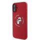 2. Karl Lagerfeld Silicone Karl&Choupette Heads Ring MagSafe Case for iPhone 16 Plus - Red