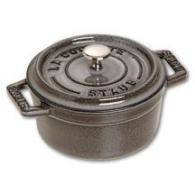 Staub Mini Round Cast Iron Pot - 250 ml, Graphite