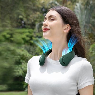 11. Jisulife Neck Fan Life3 Portable USB Neck Fan - Green