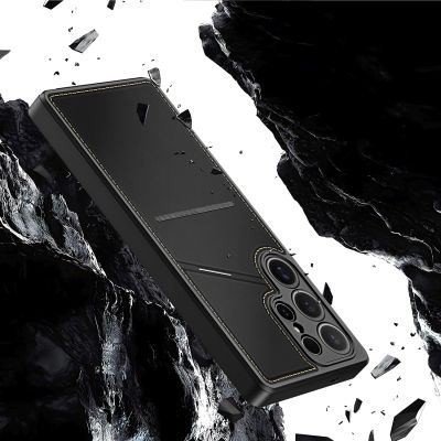 14. Dux Ducis Rafi II Case for Samsung Galaxy S25 Ultra with Stand and Wallet - Black