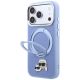 2. Karl Lagerfeld with Ring Stand 360 Karl & Choupette Heads Pin MagSafe Case for iPhone 18 Pro Max / 17 Pro Max - Light Blue