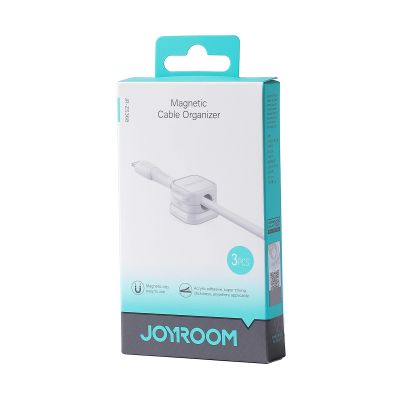 6. Joyroom JR-ZS368 magnetic cable organizer - white (3 pcs.)