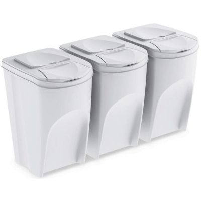 3. GARBAGE BINS 35 L SORTIBOX SET 3 PCS. GREY