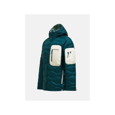 2. Men's down jacket PEAK PERFORMANCE M Helium Utility Down Hood Jacket color green