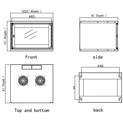 5. TECHLY WALL-HUNG CABINET ECO 19 6U/320MM ASSEMBLED C