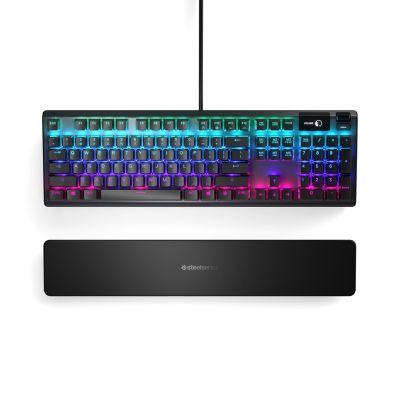 4. SteelSeries Apex 5 Gaming Keyboard, US Layout, Wired, Black SteelSeries Apex 5 Gaming Keyboard Hybrid blue mechanical gaming switches guaranteed for 20 million keystrokes, intelligent OLED display