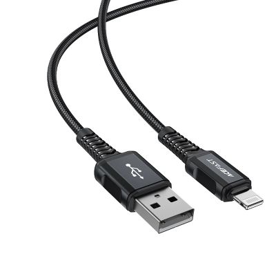 6. Acefast MFI USB - Lightning cable 1.8m, 2.4A black (C4-02 A Black)