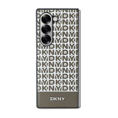 2. DKNY Repeat Pattern Bottom Stripe Case for Samsung Galaxy Z Fold 6 - Brown