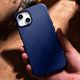 16. iCarer Case Leather cover for iPhone 14 case made of natural leather blue (WMI14220705-BU) (MagSafe compatible)