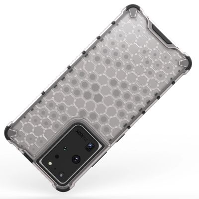 6. Honeycomb case armored cover with a gel frame for Samsung Galaxy S22 Ultra blue