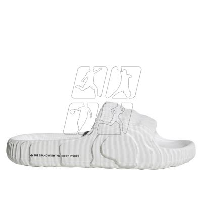 2. Women's/men's adidas Adilette 22 Crystal White flip-flops with comfortable profiled sole white (HQ4672)