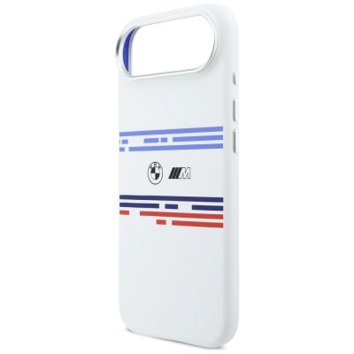 6. BMW M Silicon Horizontal Line MagSafe Case for iPhone Air - White