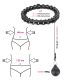 16. HULA HOP SET HHW12 BLACK WITH PROJECTIONS AND HMS WEIGHT + BELT BR163 BLACK PLUS SIZE