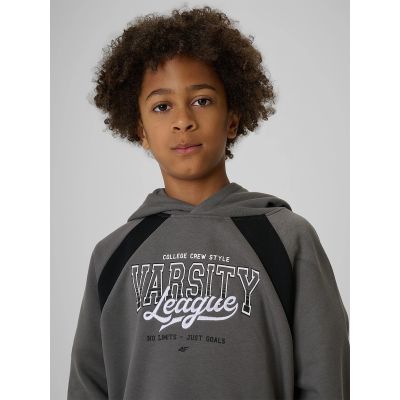 3. Boys’ Loose-Fit Hooded Sweatshirt 4F 4FJRAW26TSWSM3193-25S