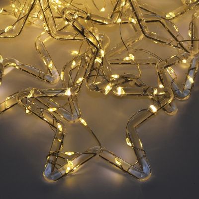 7. CHRISTMAS TREE LIGHTS LIGHT CURTAIN 200x200 CM 415LED WARM WHITE STARS