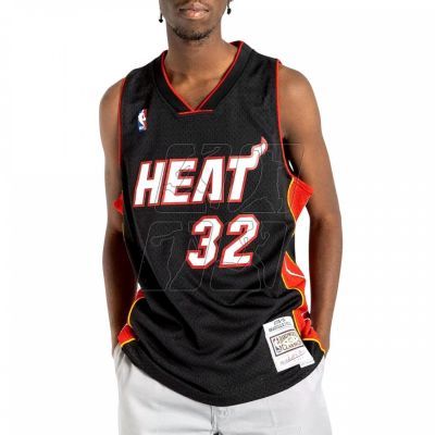 Mitchell &amp;Ness NBA Swingman Miami Heat Shaquille O`Neal T-shirt M SMJYAC18017-MHEBLCK05SON