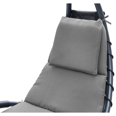 17. BERGAMO DECHAIR WITH UMBRELLA 200x125x180CM GRAY