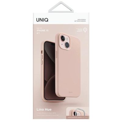 6. Uniq Lino Hue Magclick Charging case for iPhone 15 - pink